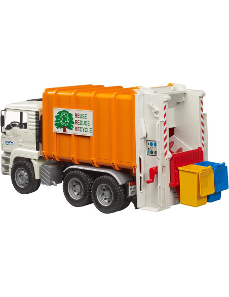 Bruder - Man TGA trasporto rifiuti arancione