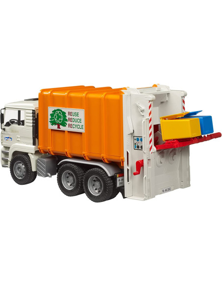 Bruder - Man TGA trasporto rifiuti arancione