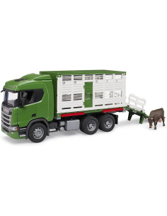 Bruder - Scania Super 560R Camion trasporto bestiame con...