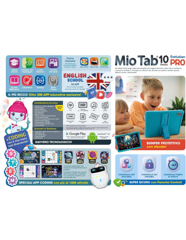 Lisciani - Hi Tech Educativo Mio Tab 10''...