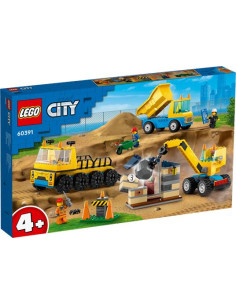 Lego City - Camion da cantiere e gru con palla da...