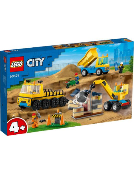 Lego City - Camion da cantiere e gru con palla da demolizione