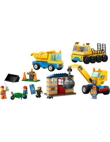 Lego City - Camion da cantiere e gru con palla...
