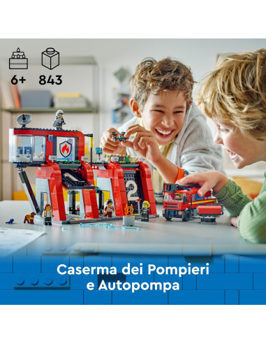 Lego City Fire - Caserma dei pompieri e autopompa