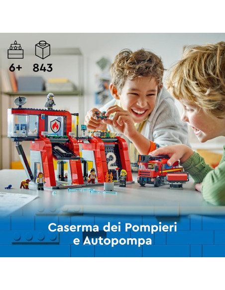 Lego City Fire - Caserma dei pompieri e autopompa