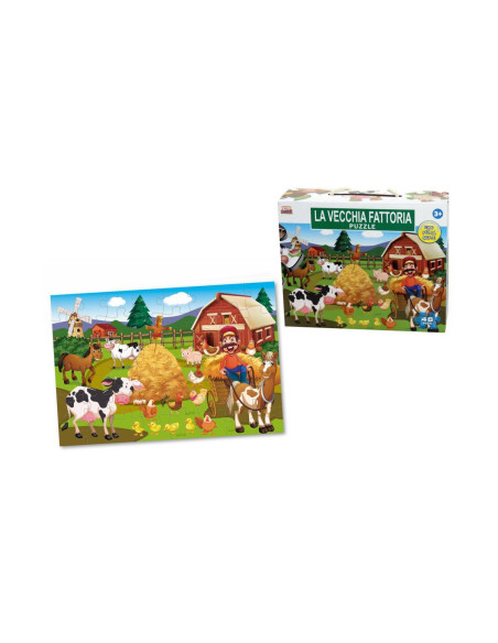 Puzzle Gigante 48 pz Animali Fattoria
