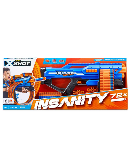 X-Shot Insanity Mad Mega Barrel 72 dardi