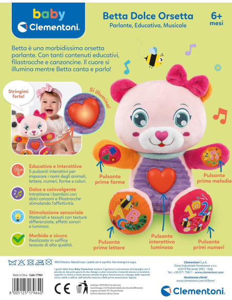 Clementoni- Baby Betta Dolce Orsetta