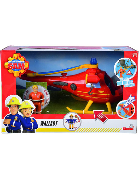 Sam Il Pompiere Elicottero Wallaby con Personaggio Tom