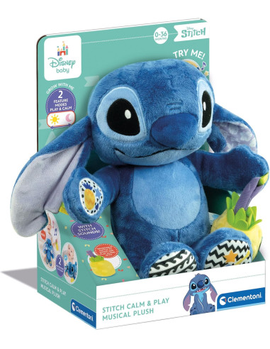 Clementoni - Peluche Musicale Disney Stitch 