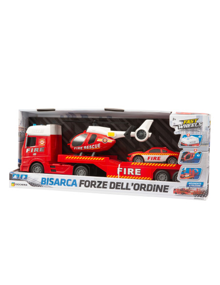 Fast Wheels Bisarca Polizia Pompieri assortito