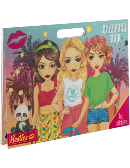 Color Book Besties 25 Fogli + Stickers