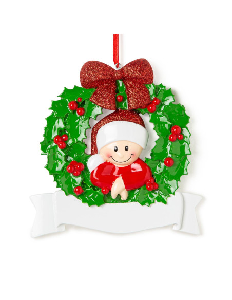 Ghirlanda con fiocco rosso per 1