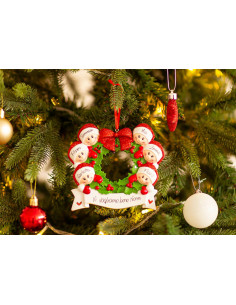 Ghirlanda con fiocco rosso per 6 2