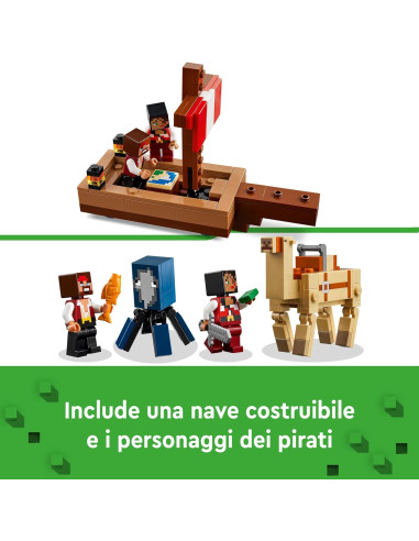 Lego Minecraft -Il Viaggio del Galeone dei Pirati