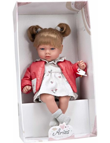 Arias Bambola Nadia 40cm con Giacca Rosa