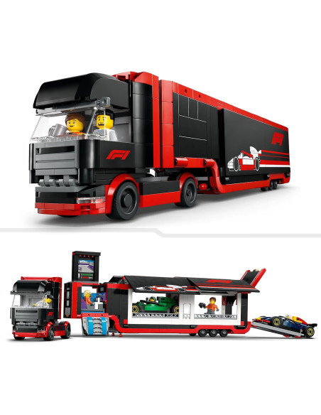 Lego City  - Autotrasportatore F1 con Monoposto RB20 e AMR24 F1