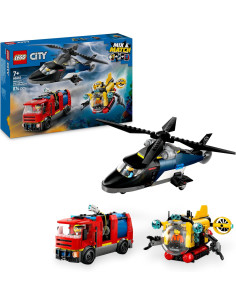 Lego City - Elicottero, autopompa e sottomarino