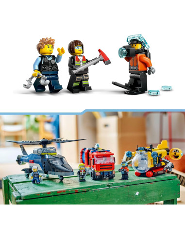Lego City - Elicottero, autopompa e sottomarino