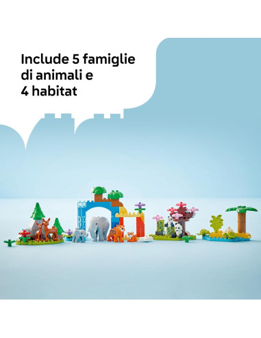 Lego Duplo town - Famiglia di animali 3 in 1
