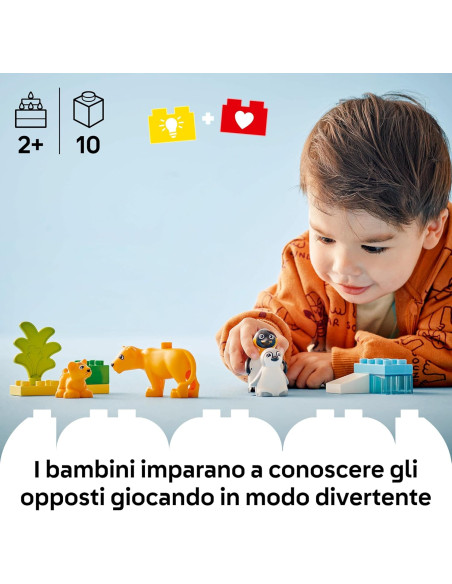 Lego Duplo town- Famiglia di animali: pinguini e leoni