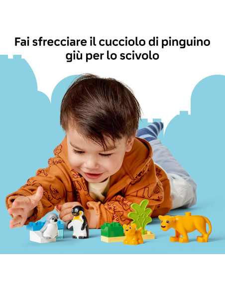Lego Duplo town- Famiglia di animali: pinguini e leoni