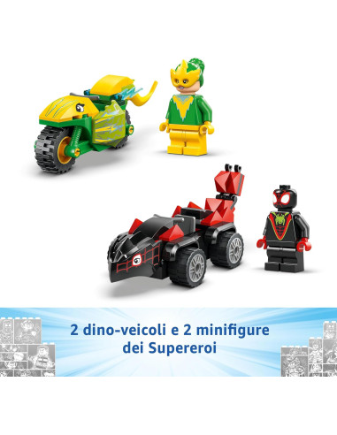 Inseguimento sui dino-veicoli di Spin ed Electro