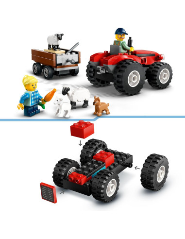 Lego City - Trattore agricolo rosso 