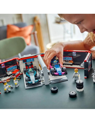 Lego City - Garage con Monoposto Mercedes-AMG e...
