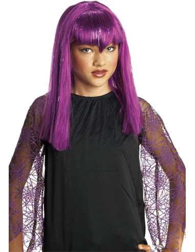 Parrucca strega viola per bambini