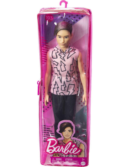 Ken Fashionistas Bambola n. 193, slanciato, Capelli castani