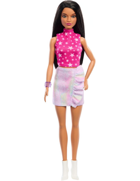 Bambola Fashionistas n. 215 da Collezione 65° Anniversario, con Capelli Lisci Neri