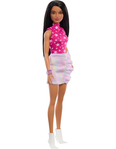 Bambola Fashionistas n. 215 da Collezione 65° Anniversario, con Capelli Lisci Neri