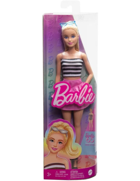 Barbie - Fashionistas n. 213 da Collezione 65° Anniversario, Bambola bionda con Top a Righe