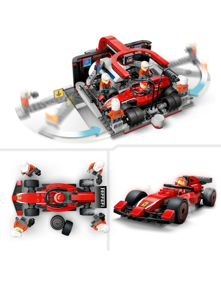 Lego City - Pit Stop e Meccanici con Monoposto Ferrari F1