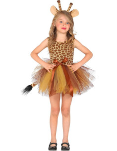 Giraffa vestito tutu, copricapo 3/4 anni 2