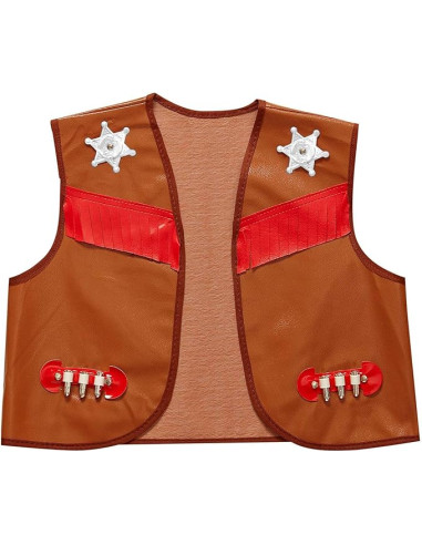 Gilet cowboy marrone 5/7 anni