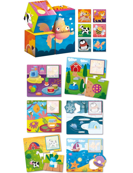 Lisciani - Montessori Cubes e Logic 2 in 1