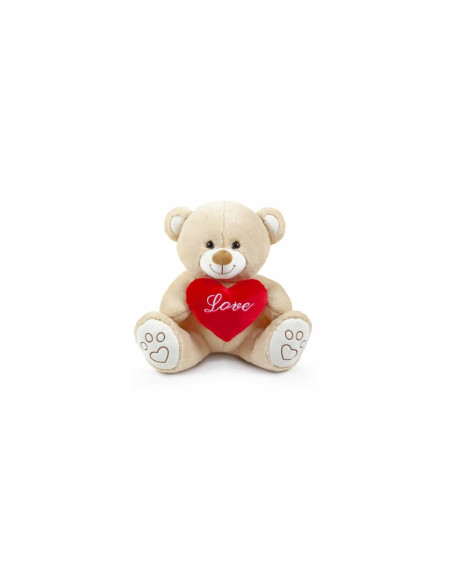 Orso seduto Beige 40cm con cuore