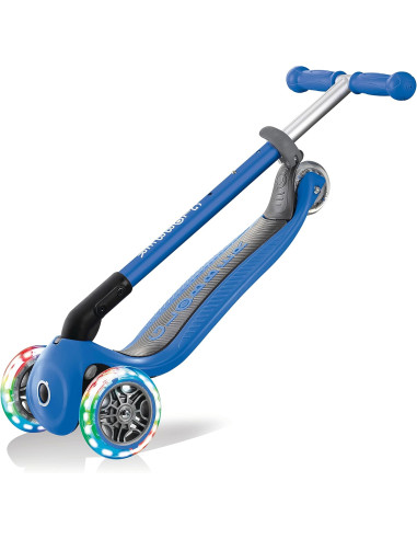 Globber - 3 Ruote Ripiegabile Con Luci Blue