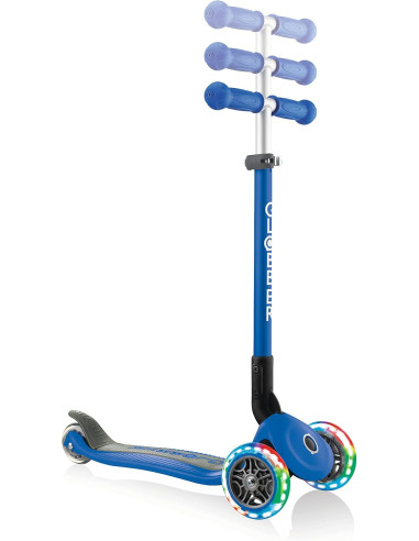 Globber - 3 Ruote Ripiegabile Con Luci Blue