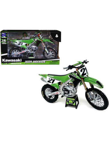 New Ray -  1:6 Kawasaki Racing KX450 Anderson 21