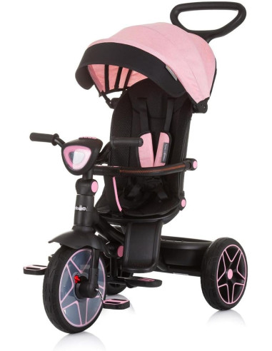 Triciclo con cappottina "Derby" flamingo