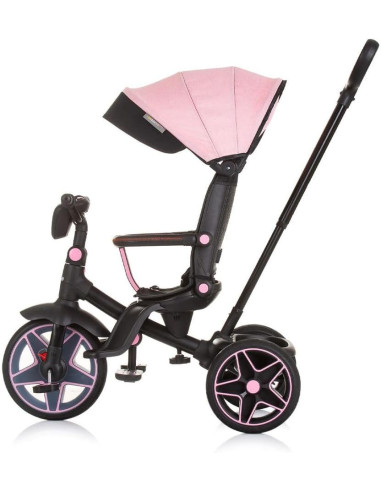 Triciclo con cappottina "Derby" flamingo