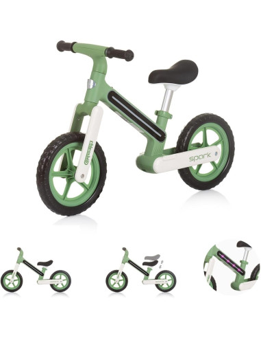 Bici pedagogica Spark Verde con luci