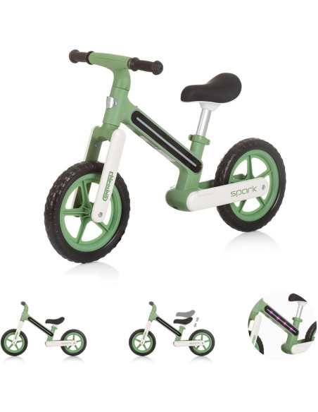 Bici pedagogica Spark Verde con luci