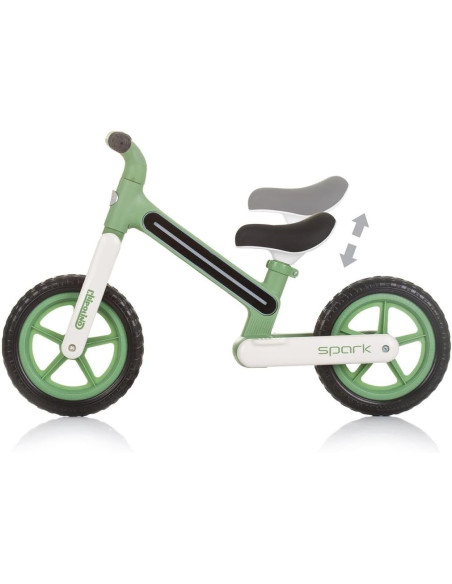 Bici pedagogica Spark Verde con luci