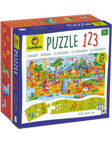 Ludattica puzzle 123 - I dinosauri