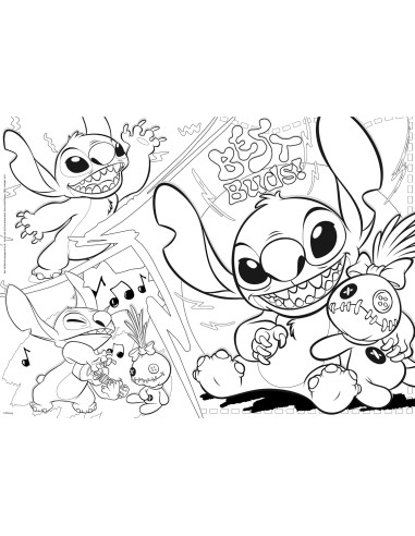 Lisciani - Puzzle Maxi Floor 24 Disney Lilo e...