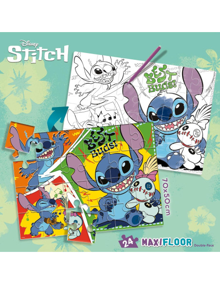 Lisciani - Puzzle Maxi Floor 24 Disney Lilo e stitch